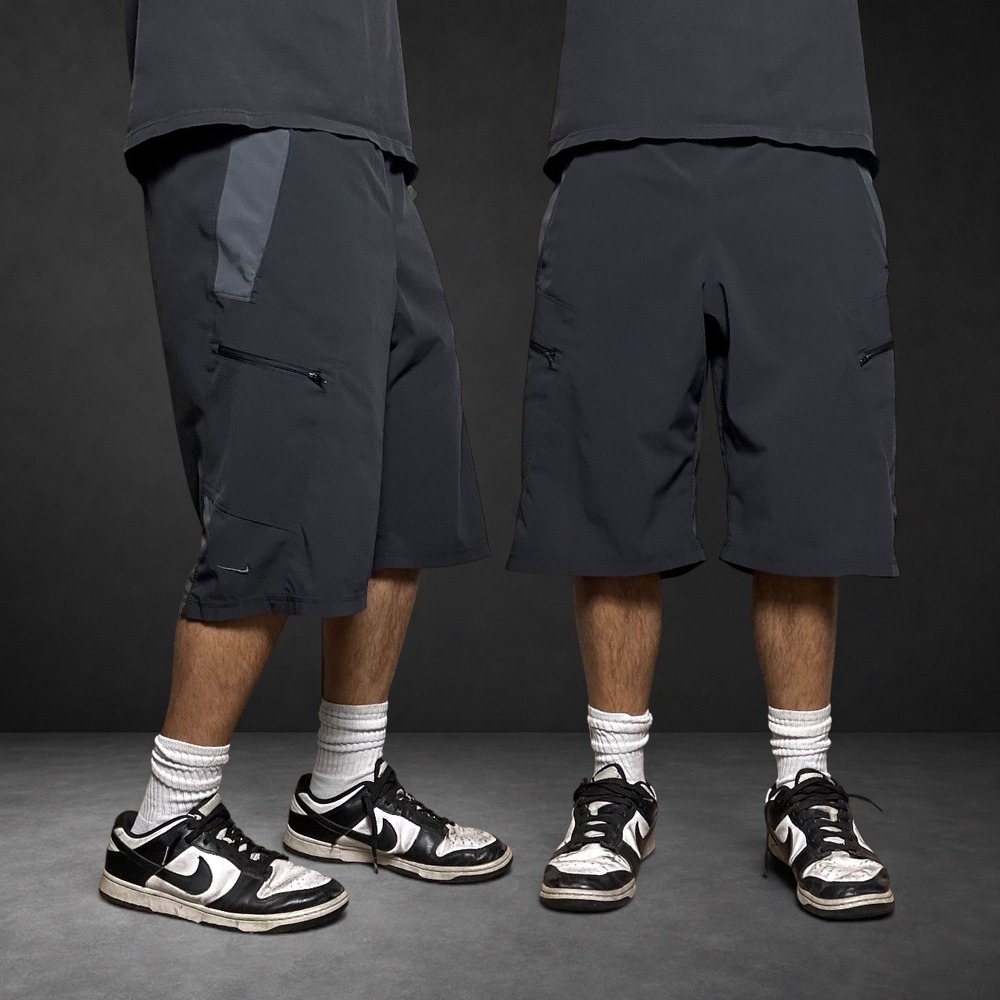 Nike ACG Style Cargo Shorts Baggy Skater Y2K Dark Grey Mens Size Medium